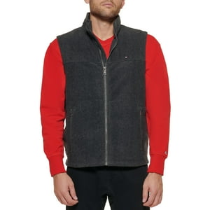 Chaleco Tommy Hilfiger De Forro Polar Para Hombre, Color Antracita, Talla Xs