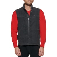 Chaleco Tommy Hilfiger De Forro Polar Para Hombre, Color Antracita, Talla Xs