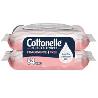 Toallitas Húmedas Desechables Cottonelle, Sin Fragancia, 84 Toallitas