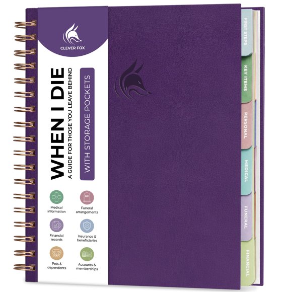 Planificador Clever Fox 8.5x9.5 – Carpeta Morada con Anillas