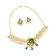 thumbnail image 2 of Conjunto De Aretes De Collar Vintage Magnífico De Moda Para Fiesta De Aniversario De Graduación Flores Verdes, 2 of 5