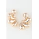 thumbnail image 1 of Pendientes Fashnzfab Shiny Flower Halves Oro, 1 of 3