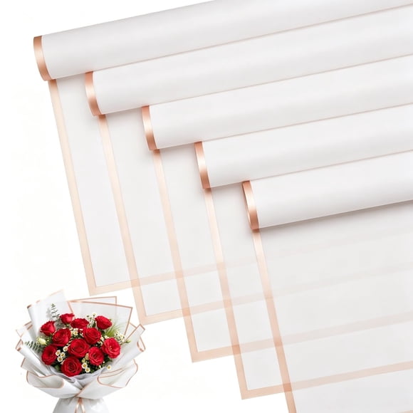 Papel de Envoltura Floral Bupduq 30 Hojas 58 cm Estilo Coreano
