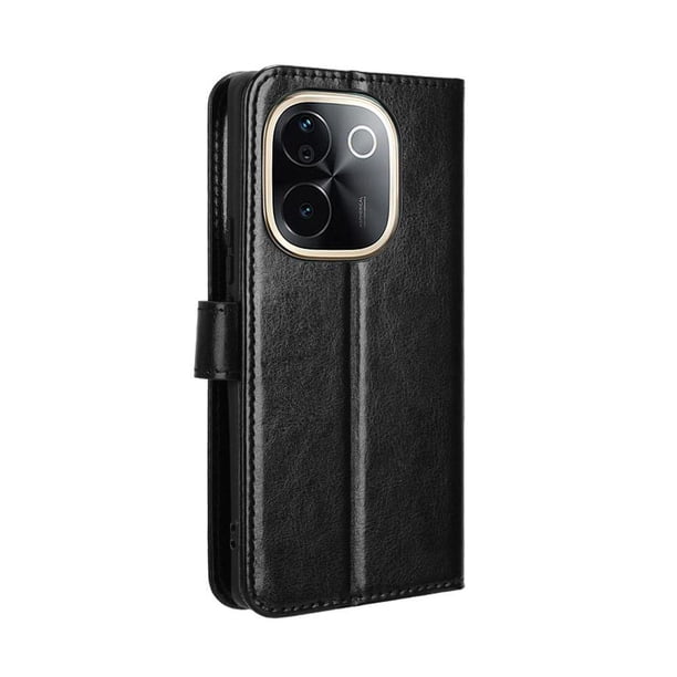 Funda tipo libro para iQOO Z9S Pro 5G, cartera todo‑en‑uno, funda multifuncional con tarjetero y correa de muñeca desmontable
