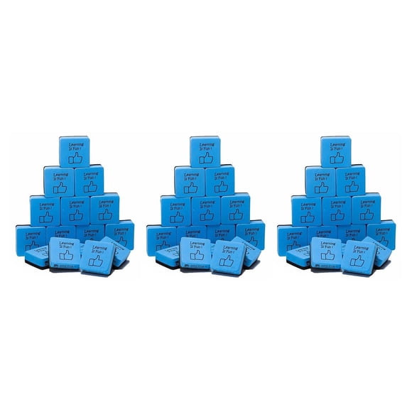 Borrador para pizarra blanca Charles Leonard Learning Is Fun, paquete de 15 x 3