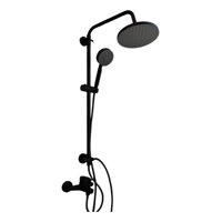 Genérico - Columna Ducha Negro Mate 3 Funciones Acero Inoxidable Jhn