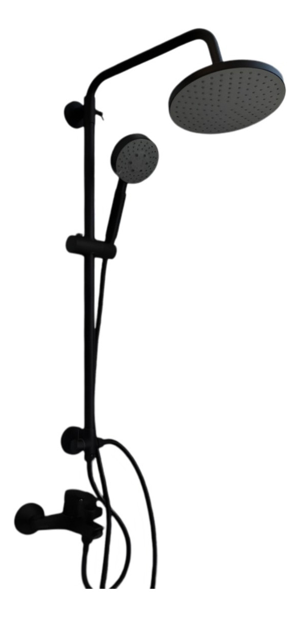 Genérico - Columna Ducha Negro Mate 3 Funciones Acero Inoxidable Jhn