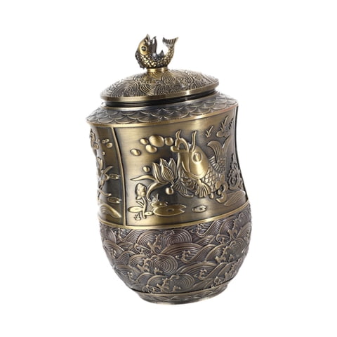 Magideal - Lata De Té Suelta, Lata De Té Suelta, Contenedor De Almacenamiento De Alimentos, Contenedor De Té Multiusos, Carrito De Té Para Escritorio, Granja, Ho