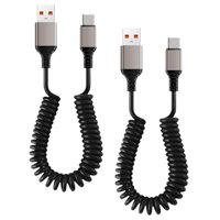 Bothyi - 2 Uds Usb C Cable De Carga Rápida Cama Vehículo Auto Coche Hogar Cable Cargador En Espiral