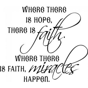 Rienda Libre Graphics - Decomural Where There Is Hope Bible Verse Ws-17376