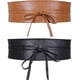 thumbnail image 1 of Cinturón de piel sintética (2 unidades), negro y marrón, estilo 102, diseño de cintura media, ajustable para vestidos, abrigos y conjuntos de moda., 1 of 5