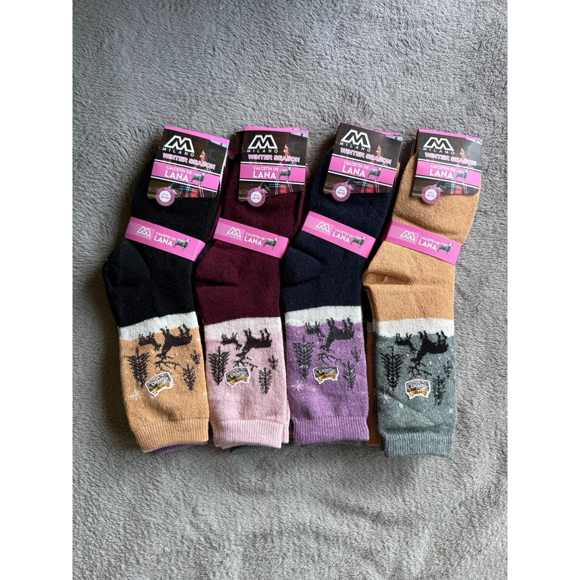 M Milano - Calcetín Invierno Lana Mujer 6 Pares Multicolor 36-40