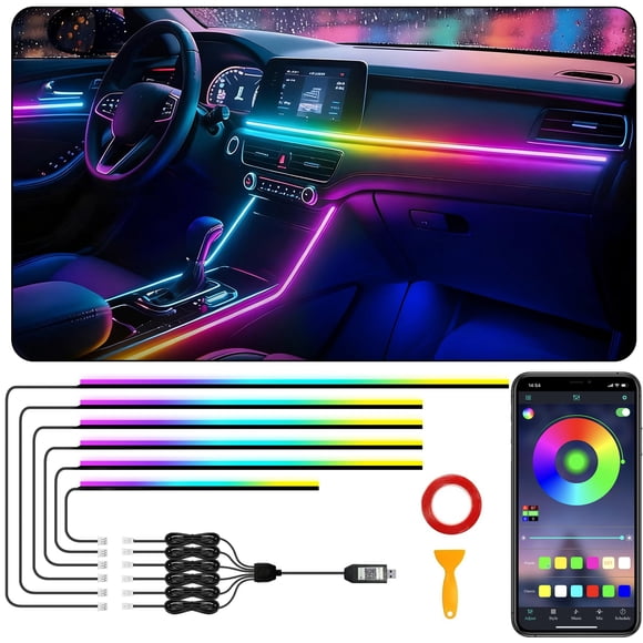 Tira de LED SAMGCHI para iluminación ambiental de coche (USB)