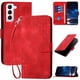 thumbnail image 1 of Funda Flip Premium Fibra de Carbono para Samsung Galaxy S21 con Soporte y Cierre Rojo, 1 of 6