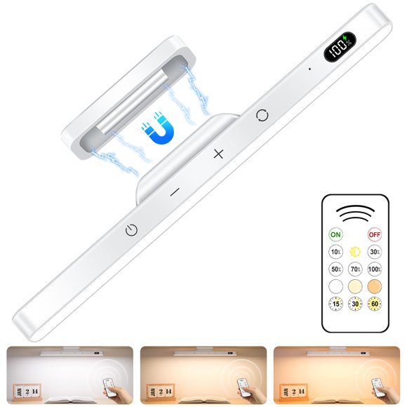 Barra de luces recargable Ferswe de 3 W con mando a distancia de 2000 mAh