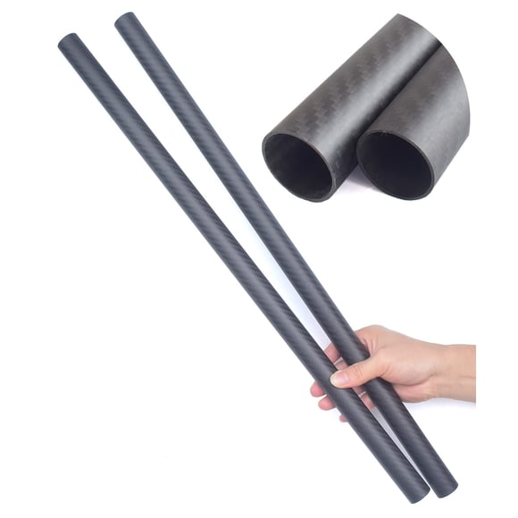 Tubo de fibra de carbono CNC Carbon Fiber 600 mm de longitud 22x20 mm (4 piezas)