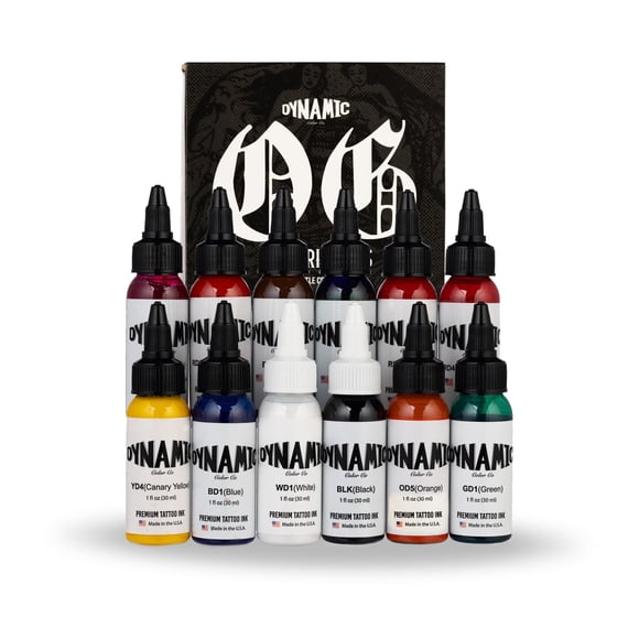 Set de tintas para tatuajes Dynamic Color Co OG Color 12 botellas 30 ml