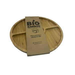 Decogreen - Tabla De Picoteo Bio Bamboo 4 + Salsa 30Cm