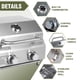 thumbnail image 2 of Parrilla de gas de sobremesa BESTFIRE, 2 quemadores, 20 000 BTU, acero inoxidable, 2 of 7