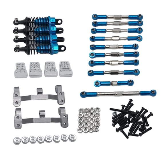 Kit De Metal De Repuesto RC Soporte De Choque Para Camiones De Automóvil WPL HengLong FY Azul