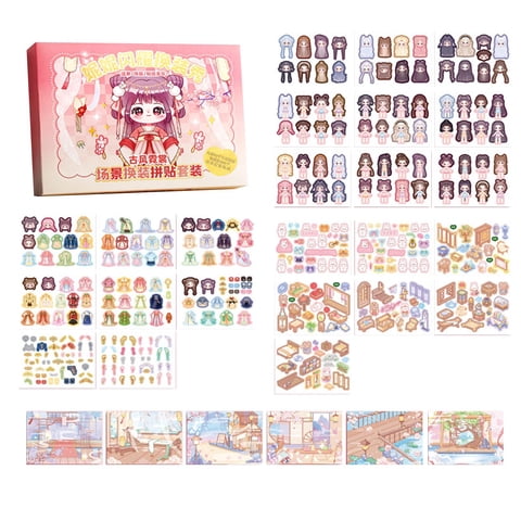 Bothyi - Crea Un Libro De Pegatinas Con Caras Creatividad Con Más De 80 Caras Y 300 Pegatinas Para Niñas Costumbres Antiguas