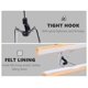 thumbnail image 4 of Colgadores para pantalones Amber Home, pinza de madera de terciopelo, paquete de 10 unidades, naturales, 4 of 7