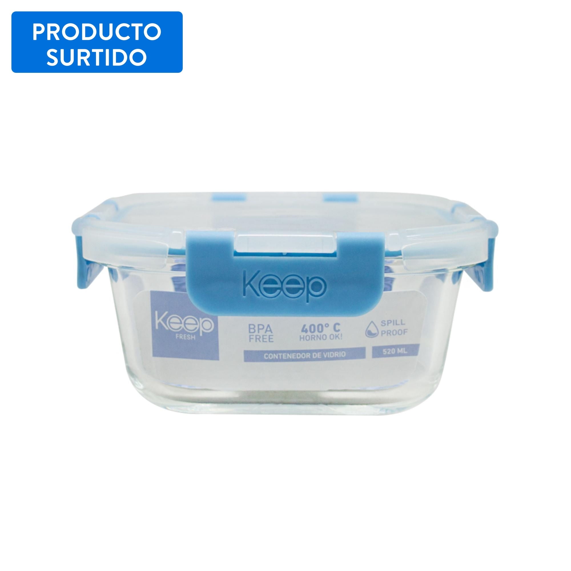 Keep - Hermético De Vidrio 520ml 1 Pieza Multicolor