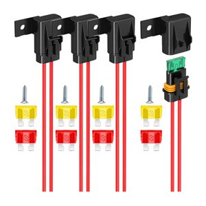 Magideal - Portafusibles En Línea Automotriz Fácil Instalación Durable 40A Ip67 Resistente Al Agua Para Sistemas De Energía De Autobuses De Servicio Pesado Barco