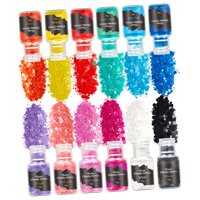 Magideal - Arte Holográfico Para Uñas (12 Botellas), Decoración Irregular Brillante, Manualidades De Maquillaje, Confeti, Lámina Artística Para Uñas Para Belleza Color Sólido