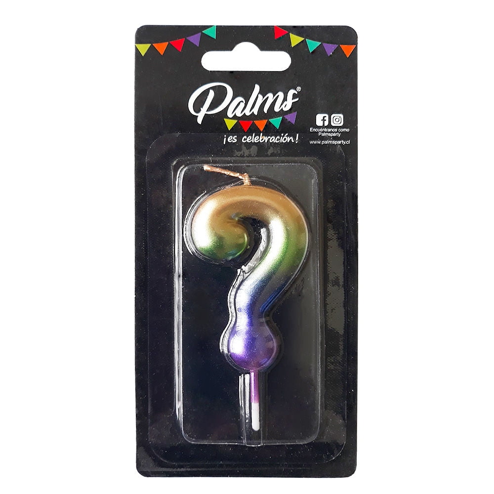 Vela Arcoiris Signo Interrogacion 1 Un Palms