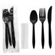 thumbnail image 1 of Paquetes de cubiertos de plástico Party Essentials, 50 juegos, negros, 1 of 5