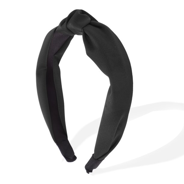 REGALWOVEN Diadema Anudada para Mujeres Banda para el Cabello con Nudo Superior Accesorios de Moda para el Cabello Negro