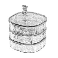 Ioensy - Caja De Almacenamiento Giratoria Para Joyas, Bandeja Para Pulseras, Collares, Anillos, Transparente