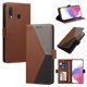 thumbnail image 1 of Cartera para Samsung Galaxy A20e en PU Tricolor, Funda con Solapa, Marrón, 1 of 6