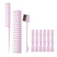thumbnail image 2 of 9x Juego De Peines Para Peinar El Cabello Juego De Cepillos Para El Cabello Portátil Para Peluquería Barbershop Pink, 2 of 5