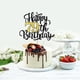 thumbnail image 3 of Decoración para tartas Leetaivie Happy 79th Birthday con purpurina negra y dorada, 3 of 6
