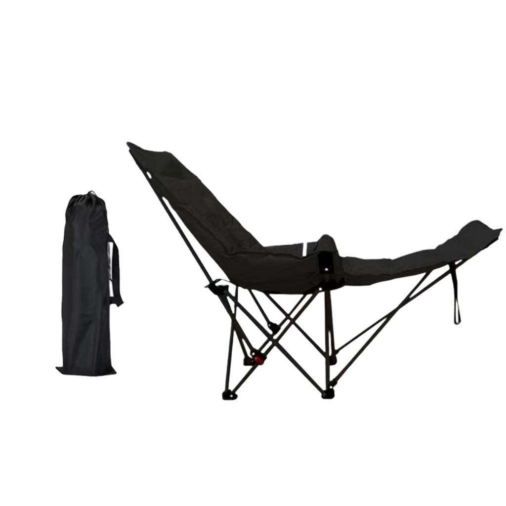 Ioensy - Silla De Camping Reclinable, Cómoda Y Plegable, Ideal Para Parques, Césped Y Pesca, Color Negro