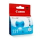 thumbnail image 1 of Depósito de tinta Canon CLI-221, color cian, compatible con MP980, MP560, MP62, 1 of 3