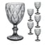 thumbnail image 1 of Copa de Vino de Vidrio con Relieve – Set de 6 Unidades Color Humo, 1 of 4
