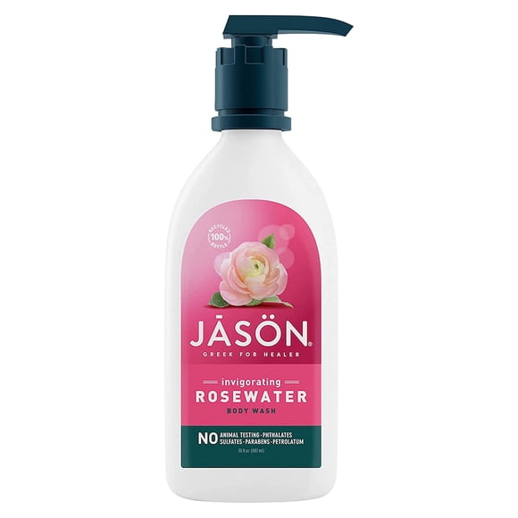 Gel de baño y gel de ducha JASON, revitalizante, agua de rosas, 900 ml