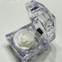 Allpa-Roseamor - Joyero Mini Con Rosa Preservada Natural Blanco