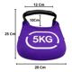 thumbnail image 3 of Bolsa Arena Pesas Rusas/kettlebell 5 Kg Color Violeta, 3 of 3