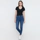 thumbnail image 4 of Polera Mujer M/C Rib Cuello V Roulette Negro Corona, 4 of 5