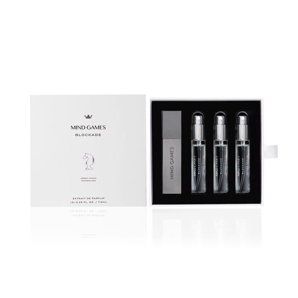 Set de perfume MIND GAMES Blockade Travel Trio de 7,5 ml para mujer y hombre