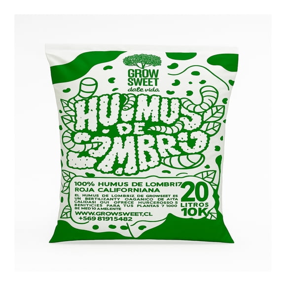 Humus de Lombriz Roja 20 Litros Natural y Artesanal