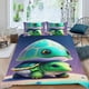thumbnail image 2 of Bebé Tortuga Conjunto de sábanas temático, trío de piezas, cómodo y amigable con la piel, diseño único, regalo de decoración para el hogar para familiares, amigos y fans,140cm *210cm, 2 of 6