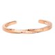 thumbnail image 1 of Nunca te rindas Twist Open Bangle Mujeres Hombres Pareja Joyas Oro rosa, 1 of 5