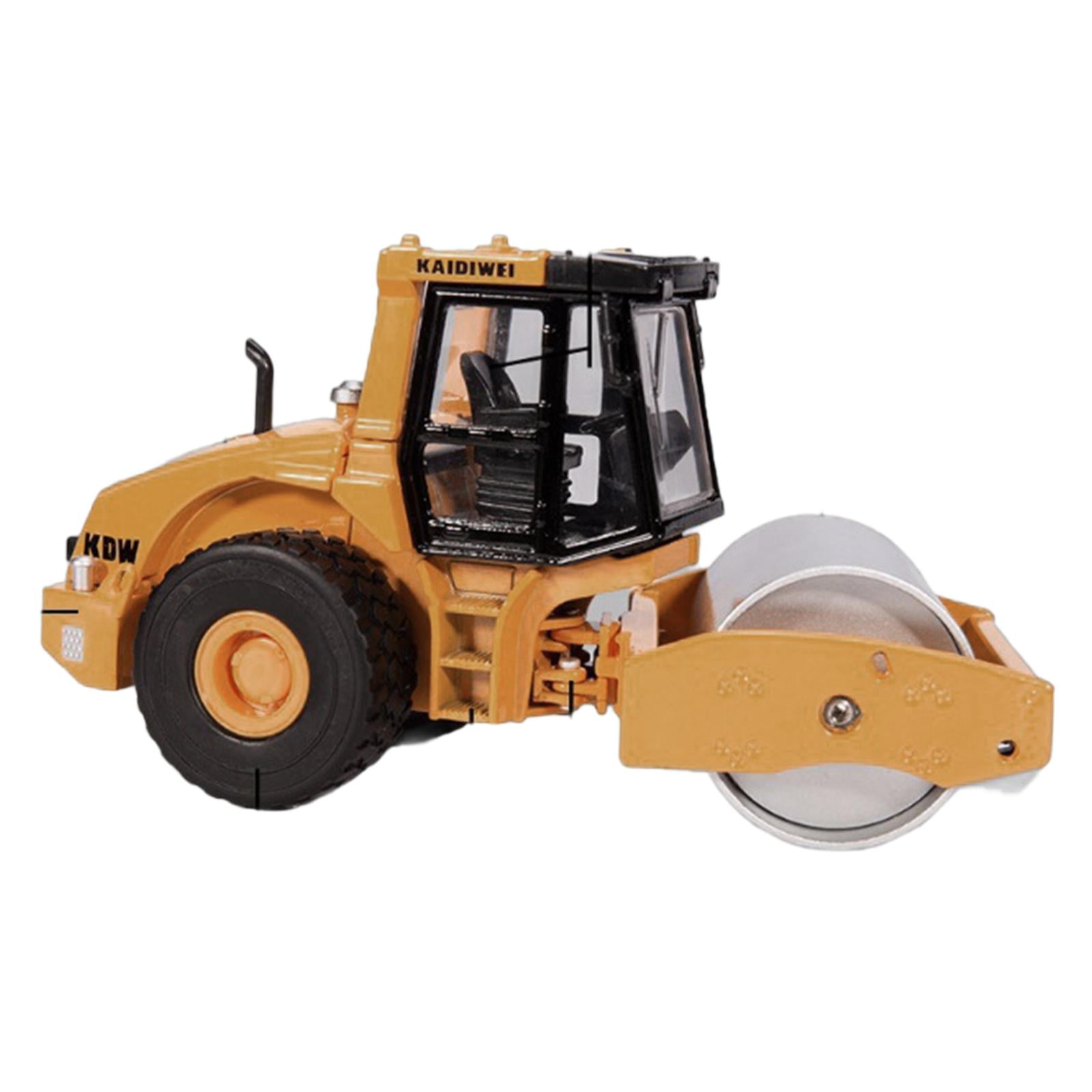 Magideal - 1/50 Vehículo De Ingeniería Rodillo Modelo Realista Vehículo De Juego Coche De Juguete Para Bebé, Rodillo Compactador Para Niños, Niños Pequeños De 8