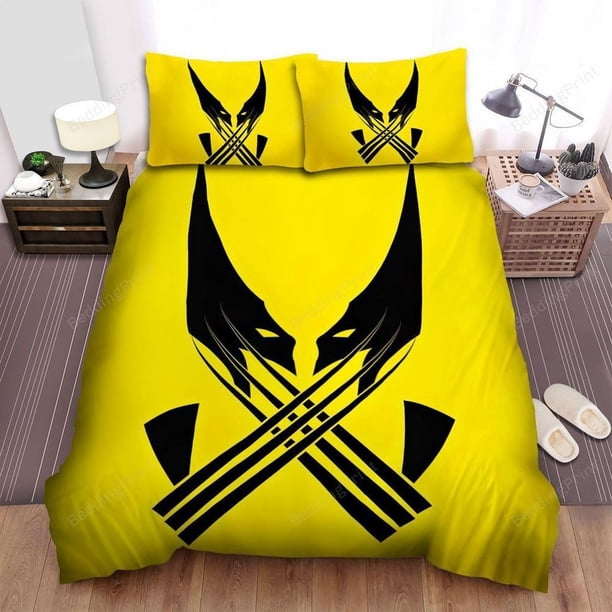 Wolverine Black And Yellow Quilt Duvet Cover Set Double Bedroom Decor Bedclothes3-Piece Bedding Set