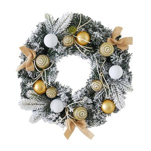 Magideal - Corona Navideña Corona Navideña Decorativa Para Puerta De Entrada Decoración Navideña Para Invierno Interior Exterior Ventana Porche Acción De Gracias 30 Centímetros